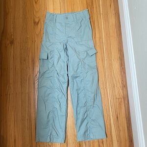 Girls Blue Gray Cargo Pants